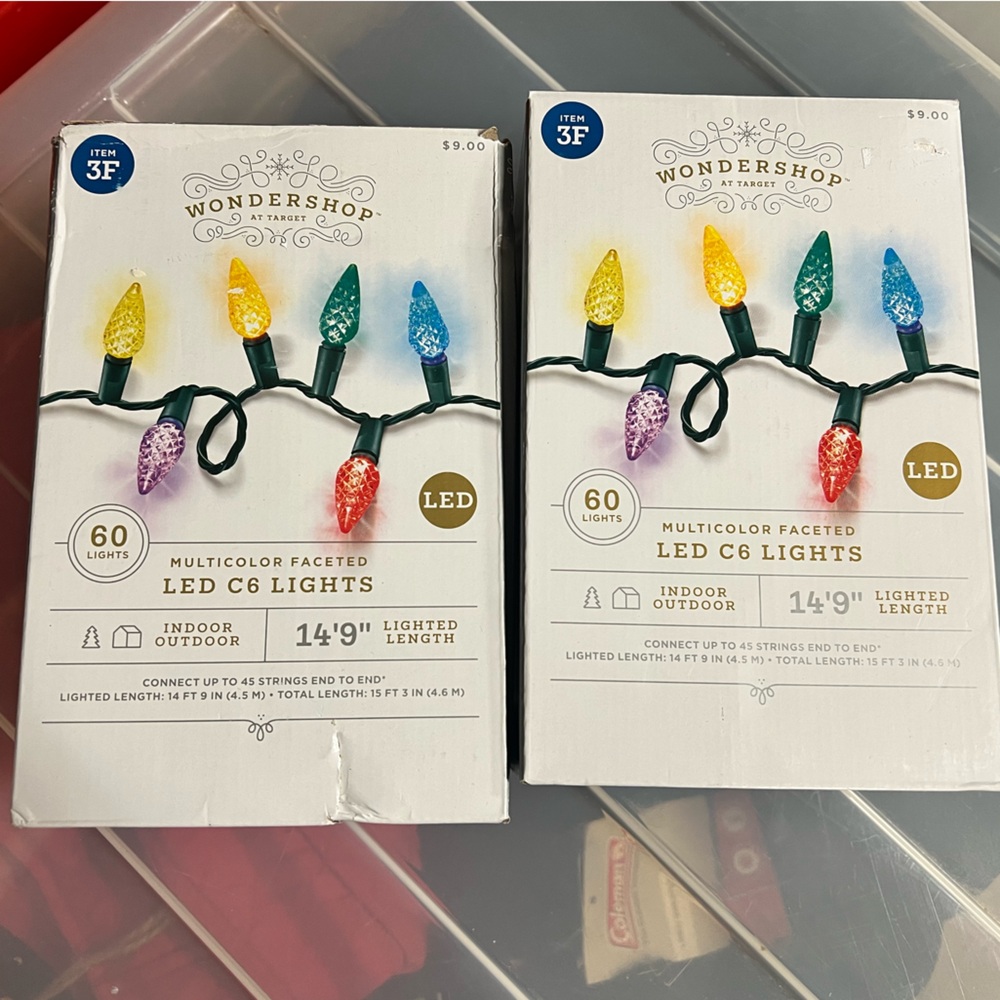 Multicolor Christmas decorations 
Indoors/outdoor
